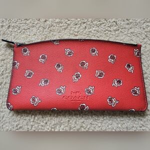 Coach Red Floral Wallet